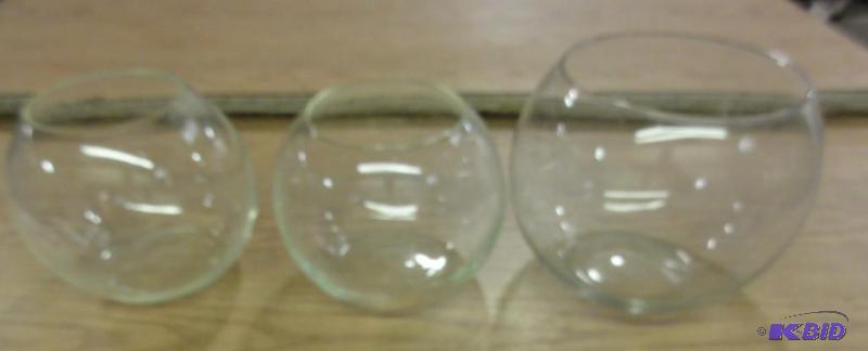 lot 313 image: (3) Assorted Large Glass Bowls...