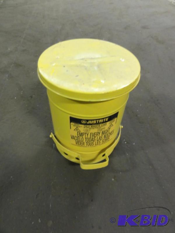 lot 314 image: JustRite Oily Waste Can Model 09100 6 Gallon ...
