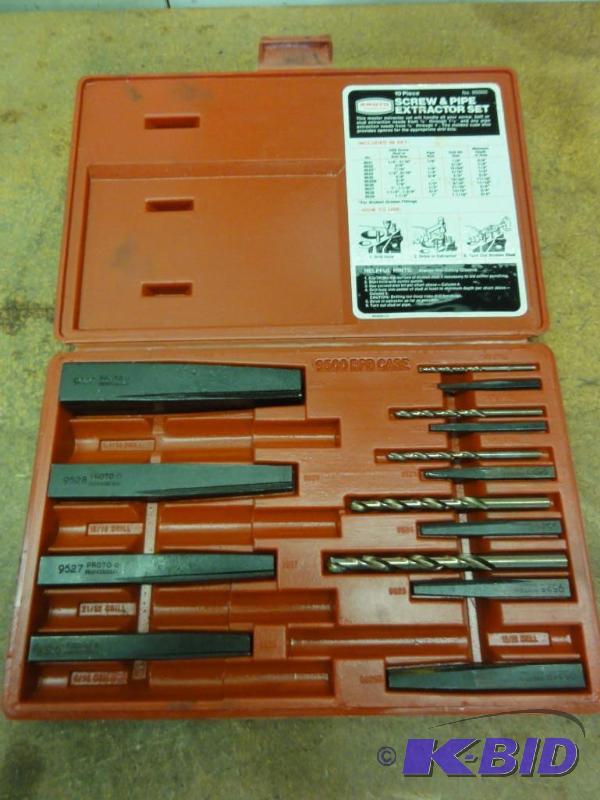 lot 38 image: Proto Screw and Pipe Extractor Set Model 9500...