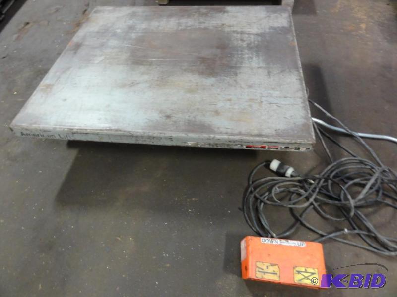 lot 5 image: American Lifts Scissor Lift Table 42" x ...