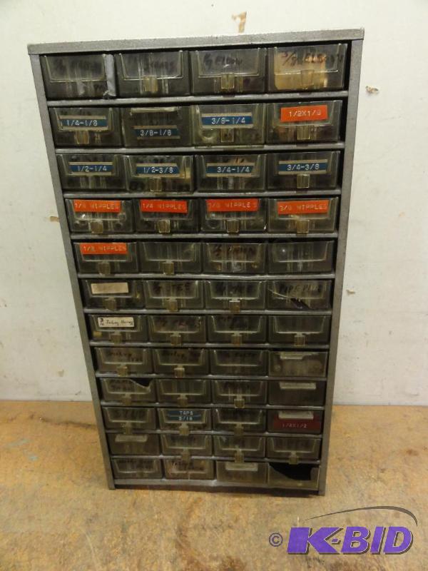 lot 67 image: (48) Drawer Cabinet with Assorted Pneumatic C...