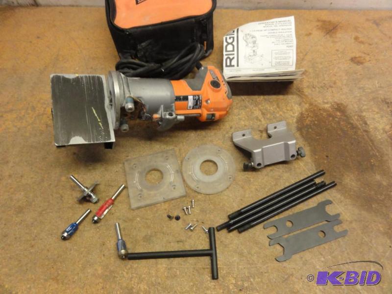 lot 83 image: Ridgid 1-12 HP Compact Router Model R2401 Wi...