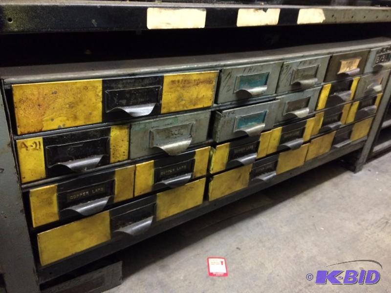 lot 87D image: 20-Drawer Metal Cabinets with contents of Fla...