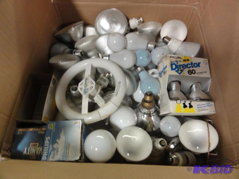 lot 88 image: Assorted Light Bulbs, Halogen, Fluorescent, I...
