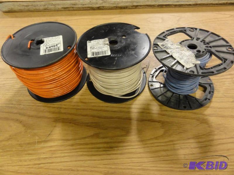 lot 95 image: (3) Partial Spools Electrical Wire, Stranded ...