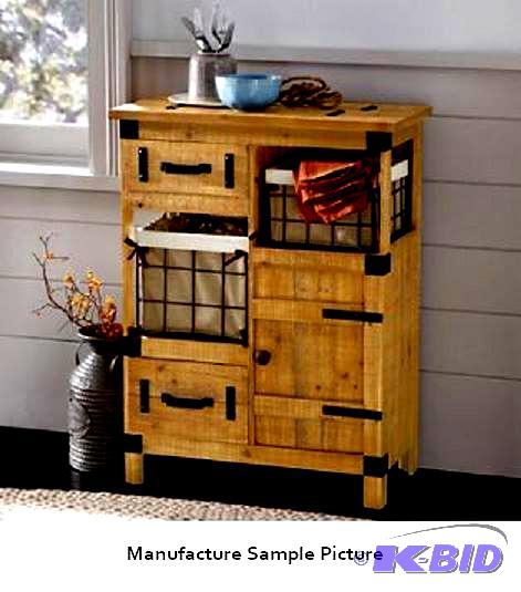 Rustic Storage Cabinet  - Baskets, drawers an...