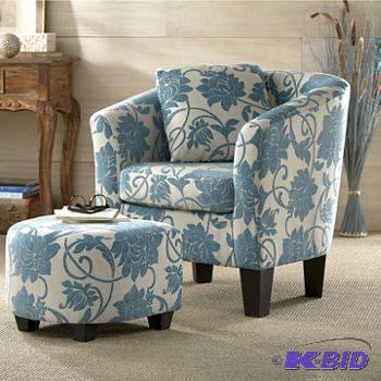 Crestview Accent Chair With Ottoman - Covered...