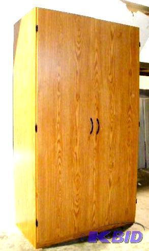 Oak Finish Large Clothing Armoire - 40&quot ...