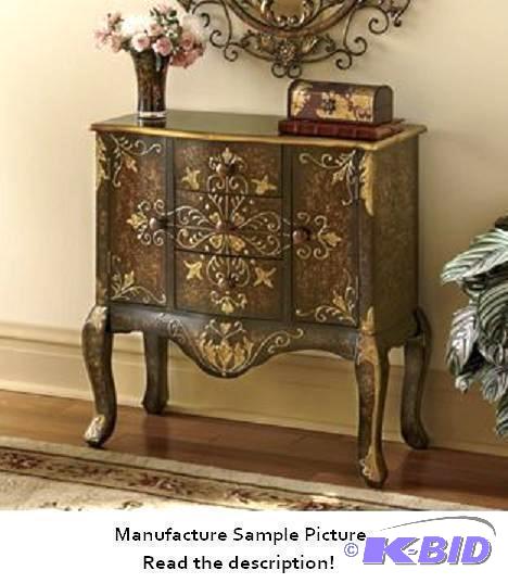 Ornate Rustic Wooden Console - This lavish co...
