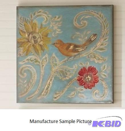 Bird On Canvas - Turquoise - Canvas is screen...