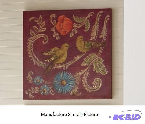 Bird On Canvas - Maroon - Canvas is screen-pr...
