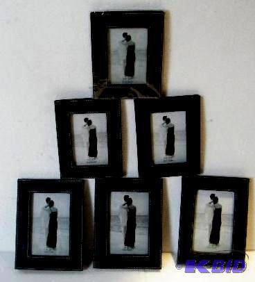 Lot of Six Picture Frames - Like leather - (3...