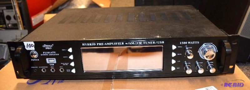 lot 100 image: Pyle Pro PD1501ATU 1500 Watt AM-FM Receiver w...