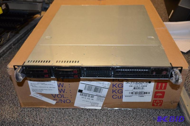 lot 102 image: New in box Supermicro server rack...