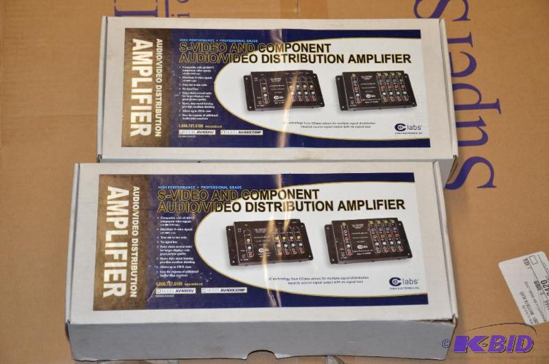 lot 104 image: 2 new in box E Labs Audio  Video Distributio...