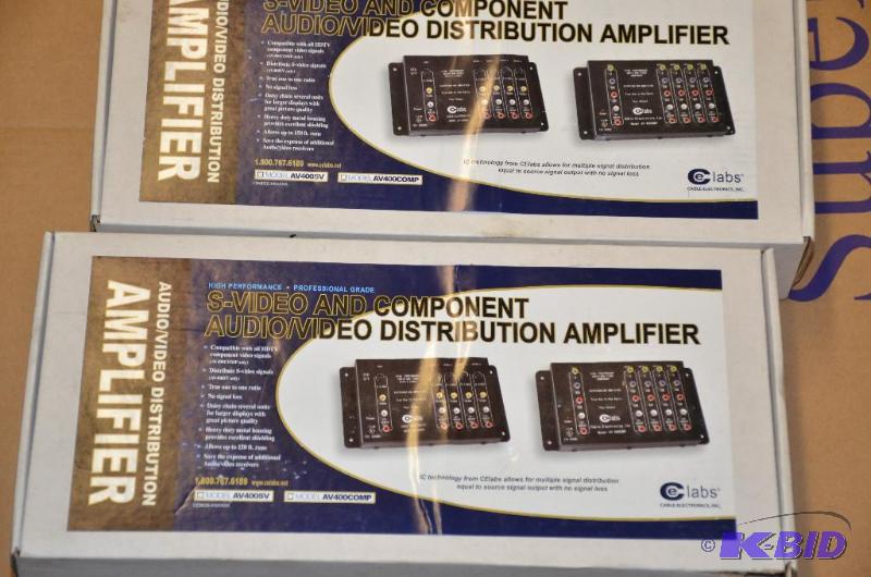 lot 105 image: 2 new in box E Labs Audio  Video Distributio...
