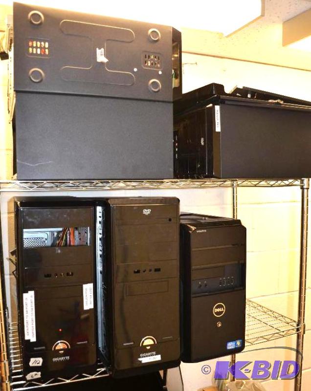 lot 112 image: Six computer cases - 5 include mother board P...