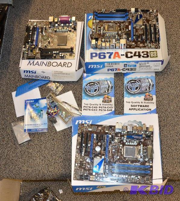 lot 131 image: 3 mother boards P67A-C43(B3) qnty 2 P67A-G43(...