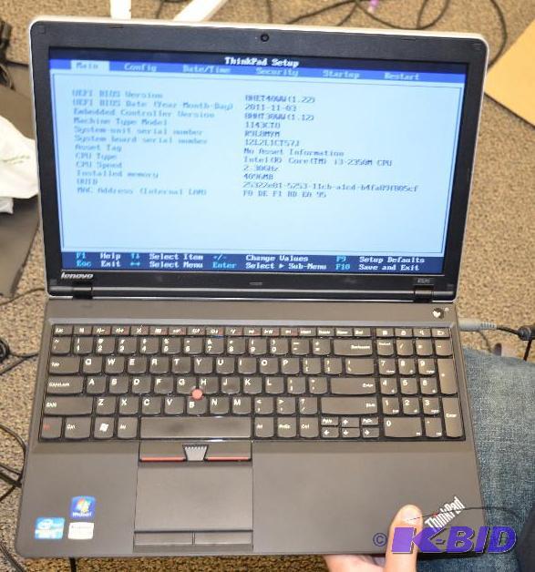 lot 135 image: Lenovo thinkPad model 1143CTO i3-235 cpu ...