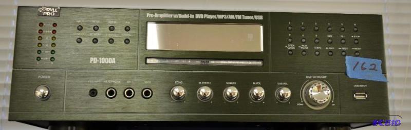 lot 162 image: Pyle PD1000A 1000 Watt AM-FM Receiver w Buil...