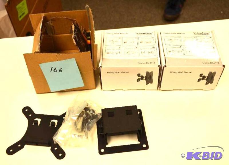 lot 166 image: 3 tilting wall mounts model ML411B...