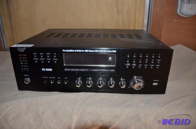 lot 31 image: Pyle PD1000A 1000 Watt AM-FM Receiver w Buil...