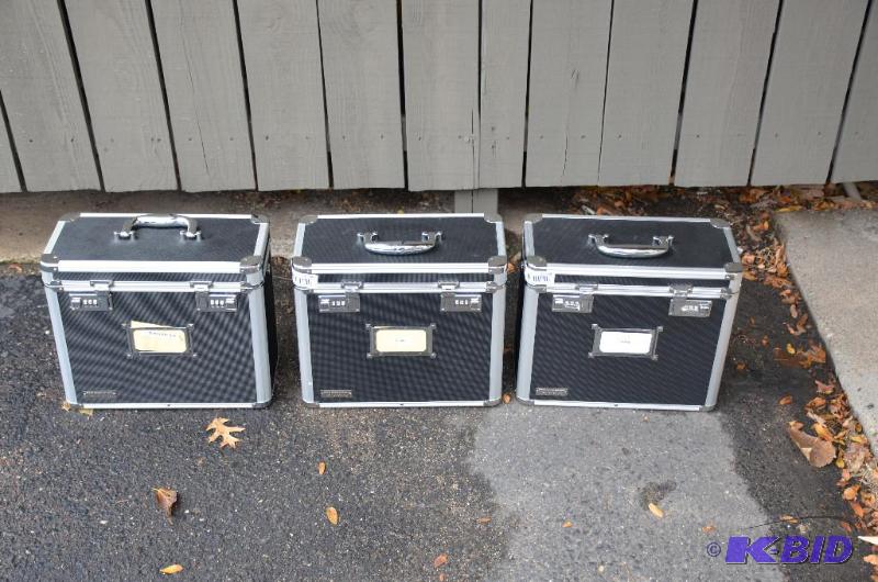lot 46 image: 3 File boxes with combination locks 14x7x12&q...