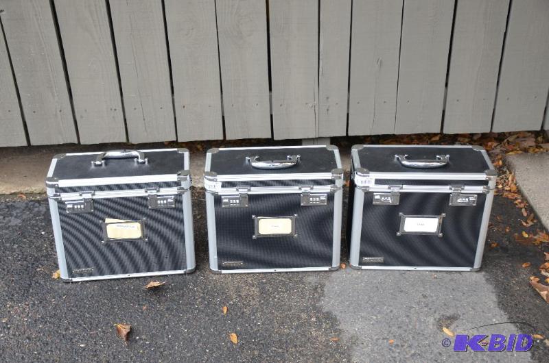 lot 47 image: 3 File boxes with combination locks 14x7x12&q...