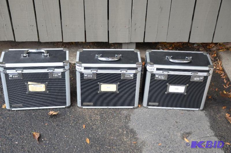 lot 48 image: 3 File boxes with combination locks 14x7x12&q...