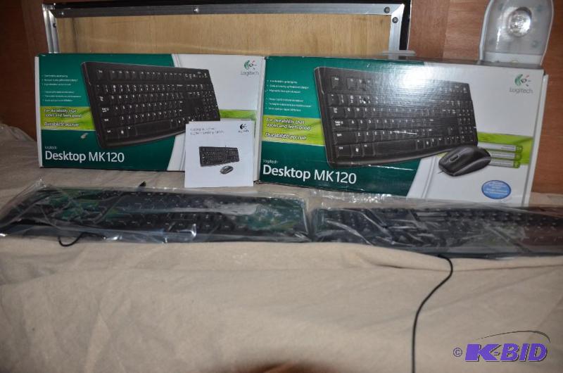 lot 58 image: 2 Logitech MK120 computer Keyboards NEW in bo...
