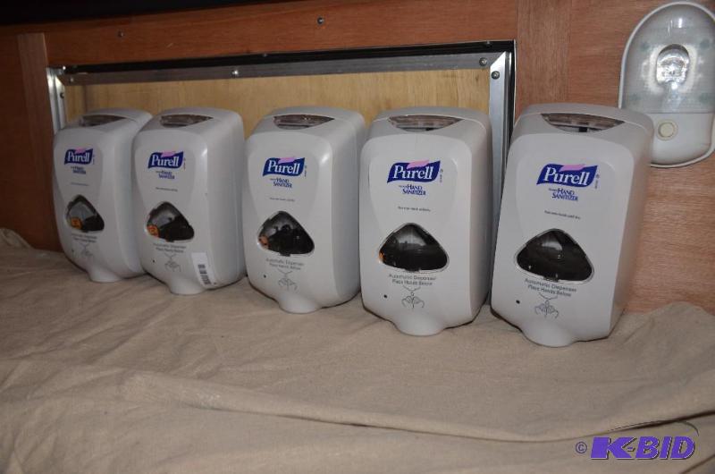 lot 60 image: 5 Purell Hand Sanitizer Dispensers - hands fr...