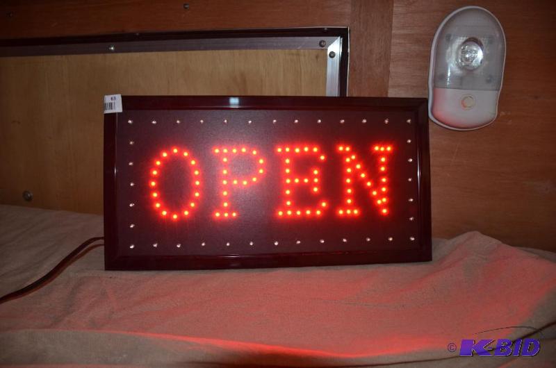 lot 63 image: Open lighted sign 19x10...
