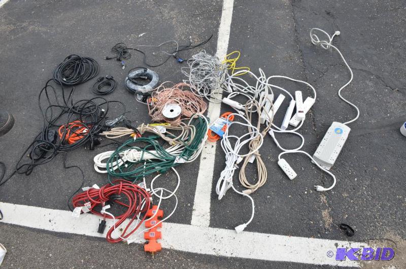 lot 91 image: Electric cords - 110 volt, computer, phone...