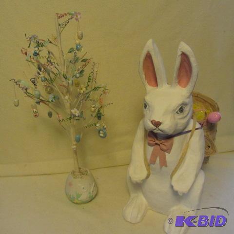 lot 111 image: Easter Bunny & Tree