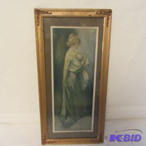 lot 118 image: Young Mother 1908 Framed Print