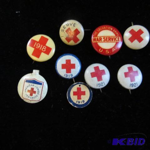 lot 135 image: Red Cross Buttons
