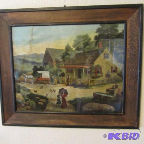 lot 158 image: 1810 At The Farm Print