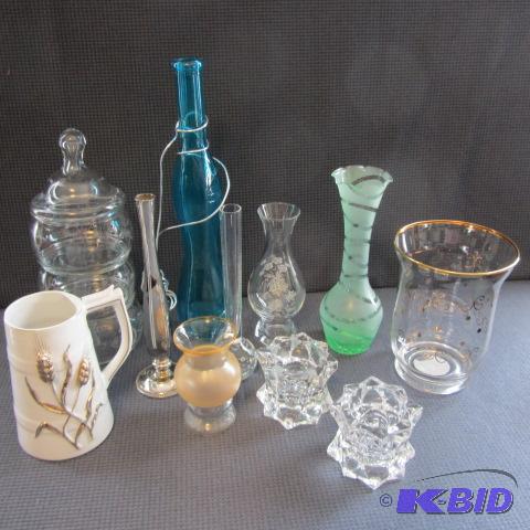 lot 165 image: Vases, Candy, Candleholders