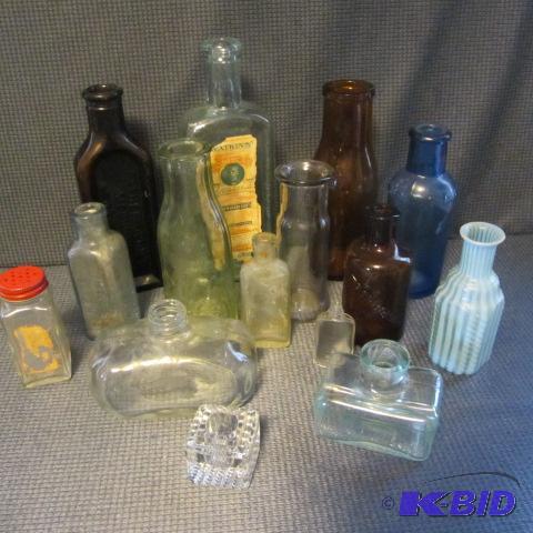 lot 174 image: Liniment, Barber Bottles