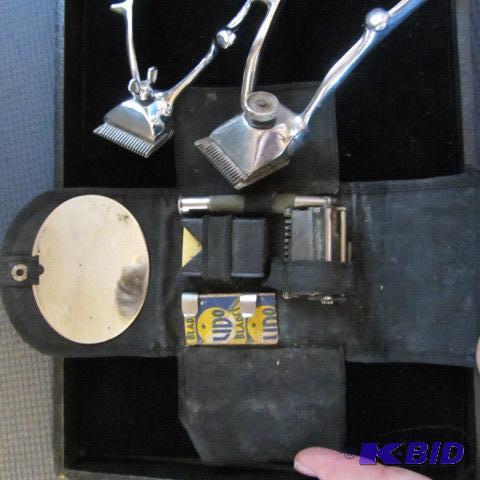 lot 180 image: German Travel Kit, Hair Clippers