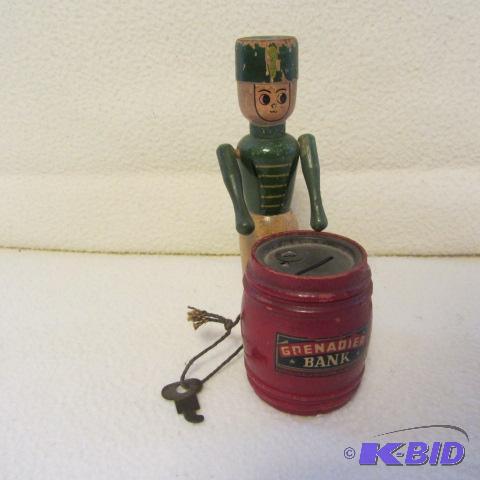 lot 19 image: Wooden Grenade Bank, Soldier