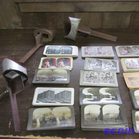 lot 196 image: Stereoptic Viewers & Cards