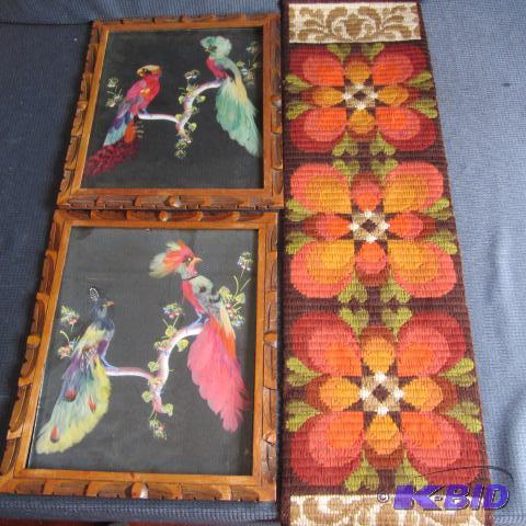 lot 231 image: Vintage Feather Art