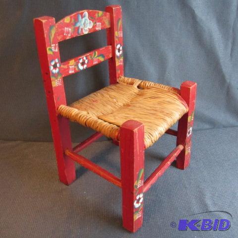 lot 236 image: Rosemaled Doll Chair