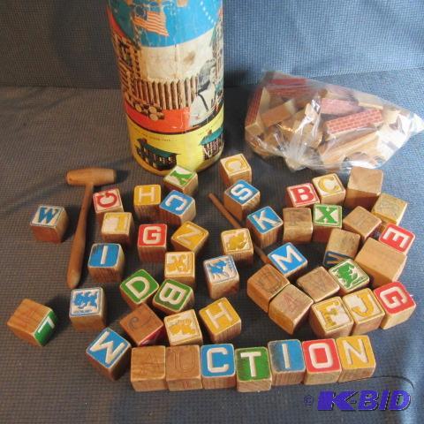 lot 247 image: Tinker Toys, Alphabet & Building Blocks