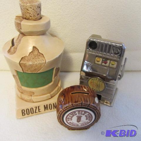 lot 28 image: Booze Money, Opry & Slot Machine Banks