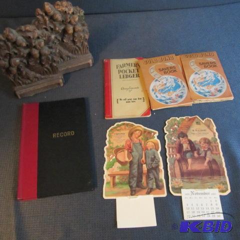 lot 370 image: Book Ends, Almanac, Gold Bond