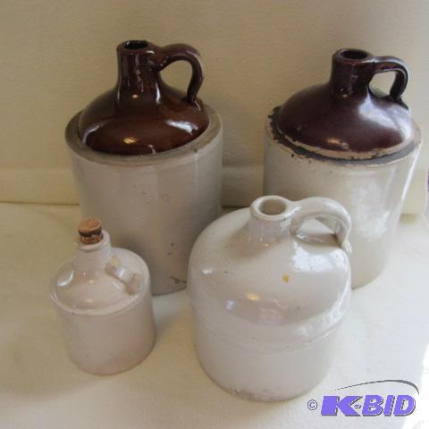 lot 63 image: Brown Top & Beehive Jugs