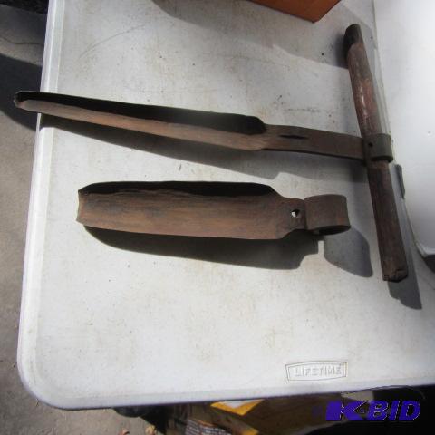 Two Wood Gouges with Handle