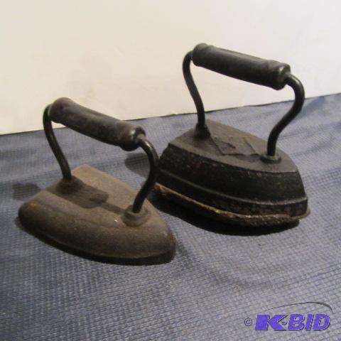 Two Solid Handle Sad Irons